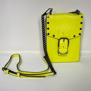 Neon Yellow Rebecca Minkoff Cell Phone Mini Bag